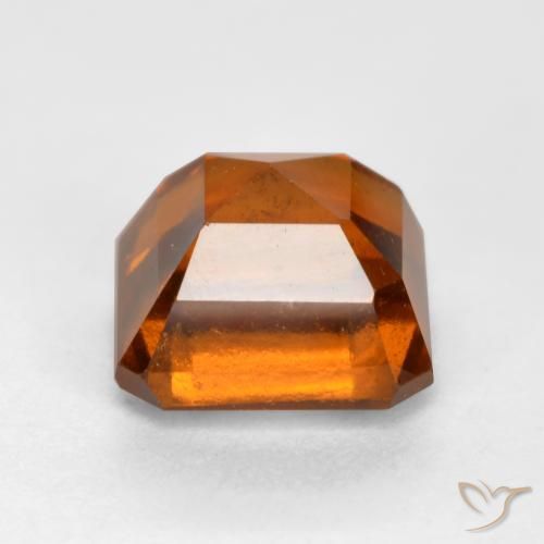 granate hessonita Naranja oscuro medio natural de 1.66 ct, Corte Octágono / Esmeralda, VS-SI