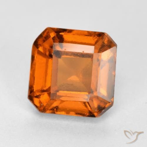 granate hessonita Naranja oscuro natural de 1.55 ct, Corte Octágono / Esmeralda, VS-SI