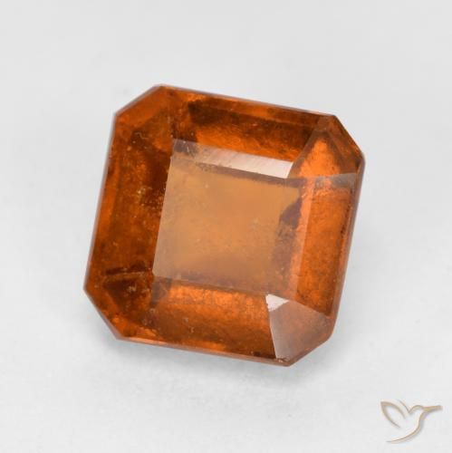 granate hessonita Naranja oscuro medio natural de 1.40 ct, Corte Octágono / Esmeralda, VS-SI