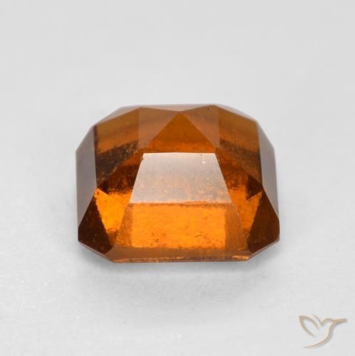 granate hessonita Naranja oscuro medio natural de 1.40 ct, Corte Octágono / Esmeralda, VS-SI