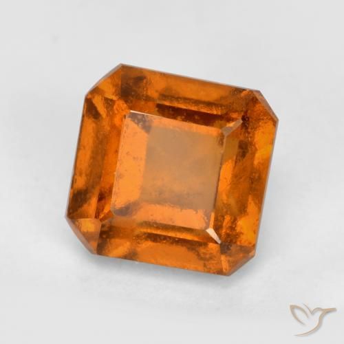 granate hessonita Naranja oscuro natural de 1.51 ct, Corte Octágono / Esmeralda, VS-SI