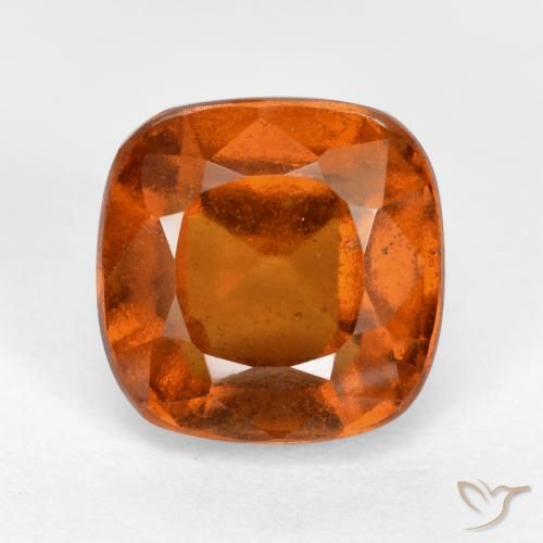 2.42ct Natural Naranja oscuro medio granate hessonita, Forma Cojín, VS-SI