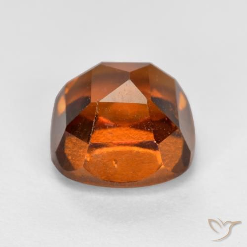 granate hessonita Naranja oscuro medio natural de 2.46 ct, Forma Cojín, VS-SI