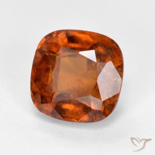 granate hessonita Naranja oscuro natural de 2.31 ct, Forma Cojín, SI