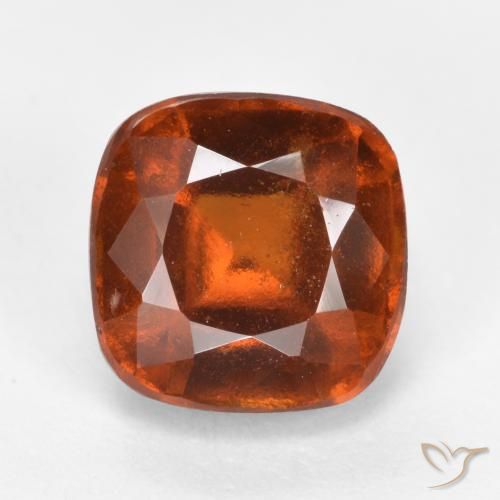 2.42ct Natural Naranja oscuro granate hessonita, Forma Cojín, VS-SI