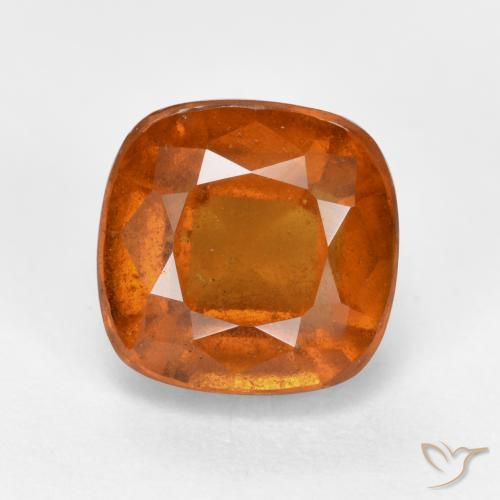 2.66ct Natural Naranja oscuro granate hessonita, Forma Cojín, VS-SI