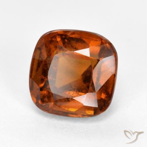 granate hessonita Ámbar naranja natural de 2.43 ct, Forma Cojín, VS-SI