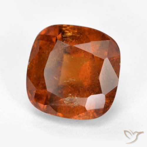granate hessonita Naranja rojizo natural de 2.40 ct, Forma Cojín, SI