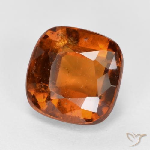 granate hessonita Naranja oscuro natural de 2.30 ct, Forma Cojín, VS-SI