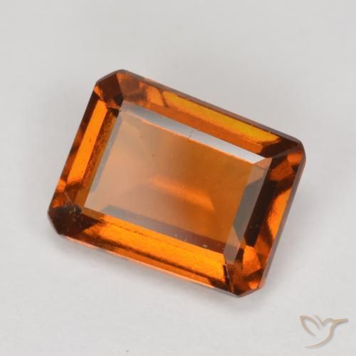 granate hessonita Naranja oscuro medio natural de 2.07 ct, Corte Octágono / Esmeralda, VS