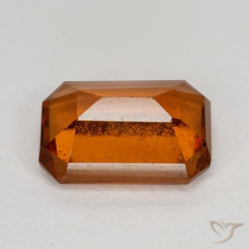 granate hessonita Naranja oscuro medio natural de 1.50 ct, Corte Octágono / Esmeralda, VS-SI