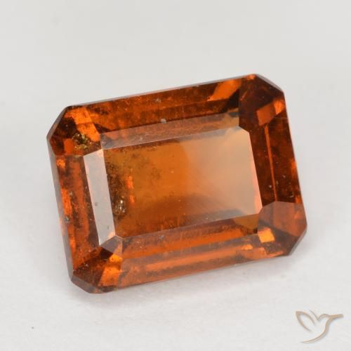 granate hessonita Naranja oscuro natural de 2.30 ct, Corte Octágono / Esmeralda, VS-SI