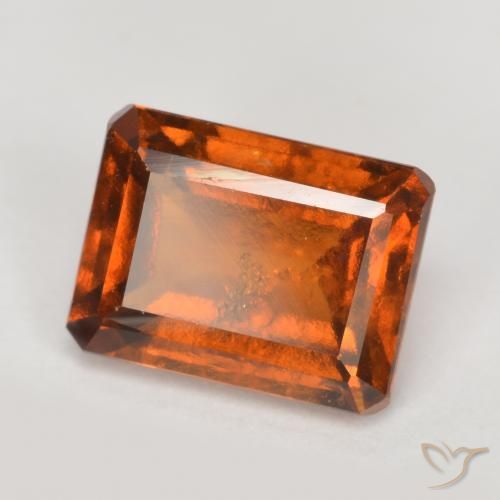 granate hessonita Naranja rojizo natural de 2.16 ct, Corte Octágono / Esmeralda, SI