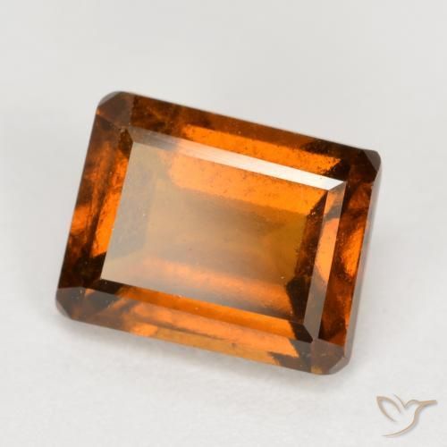 granate hessonita Naranja oscuro natural de 2.12 ct, Corte Octágono / Esmeralda, VS