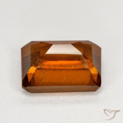 granate hessonita Naranja oscuro natural de 2.12 ct, Corte Octágono / Esmeralda, VS