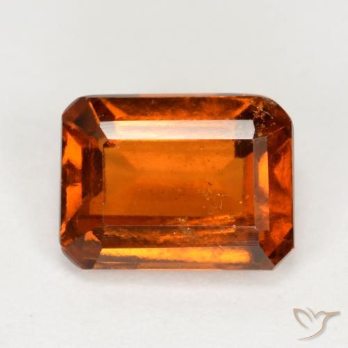 2.06ct Natural Naranja rojizo granate hessonita, corte esmeralda, VS-SI