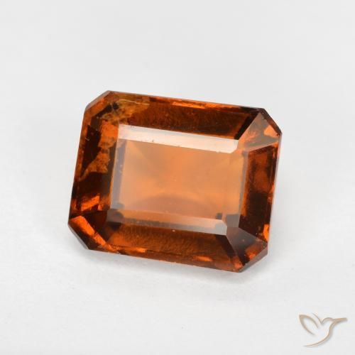 granate hessonita Ámbar naranja natural de 2.39 ct, Corte Octágono / Esmeralda, VS-SI