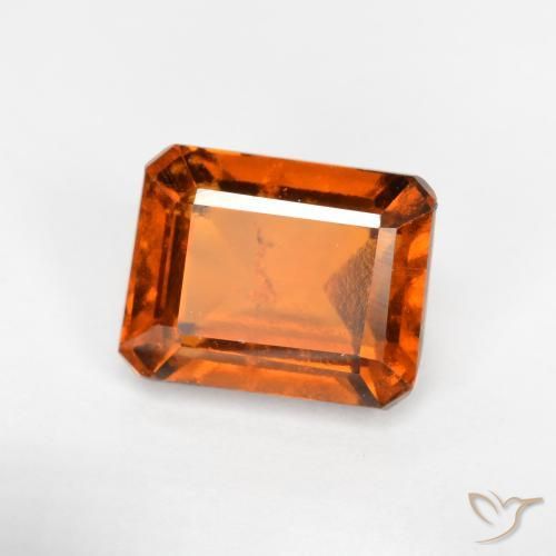 granate hessonita Naranja rojizo natural de 2.14 ct, Corte Octágono / Esmeralda, SI