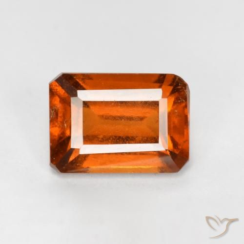 1.94ct Natural Naranja fuego granate hessonita, corte esmeralda, SI