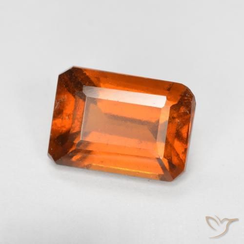 granate hessonita Naranja fuego natural de 1.94 ct, Corte Octágono / Esmeralda, SI