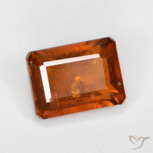 granate hessonita Ámbar naranja natural de 2.31 ct, Corte Octágono / Esmeralda, SI