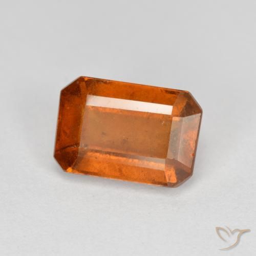 2.38ct Natural Naranja medio granate hessonita, corte esmeralda, SI