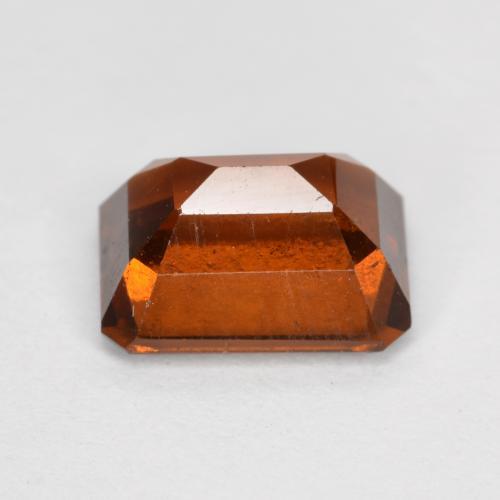 Granate hessonita naranja natural de 2,10 ct, corte esmeralda, VS-SI
