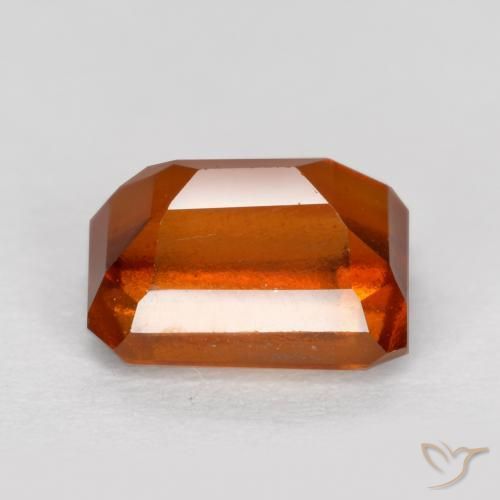 granate hessonita Naranja fuego natural de 1.57 ct, Corte Octágono / Esmeralda, VS-SI