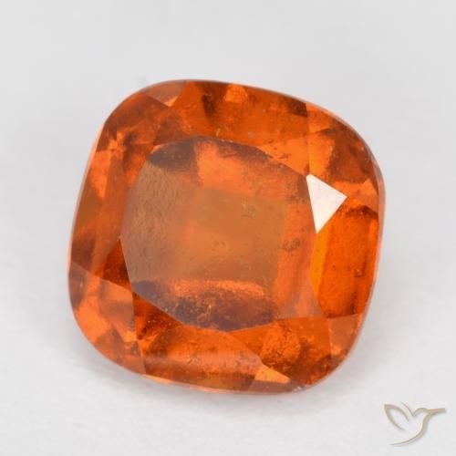 granate hessonita Ámbar naranja natural de 2.02 ct, Forma Cojín, SI