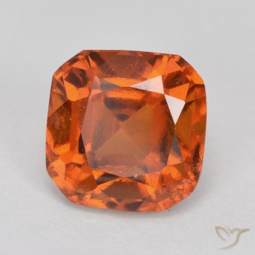 1.98ct Natural Naranja medio granate hessonita, corte esmeralda, VS