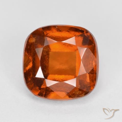 1.94ct Natural Naranja rojizo granate hessonita, Forma Cojín, VS-SI