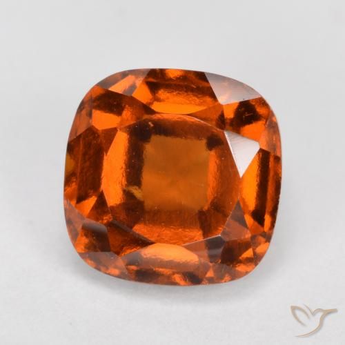 2.24ct Natural Naranja medio granate hessonita, Forma Cojín, VS