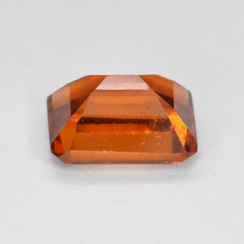 Granate hessonita naranja natural de 1,32 ct, corte esmeralda, VVS-VS