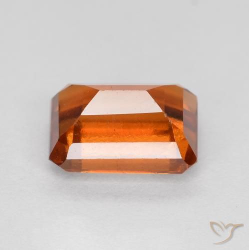 granate hessonita Naranja medio natural de 1.44 ct, Corte Octágono / Esmeralda, VVS-VS