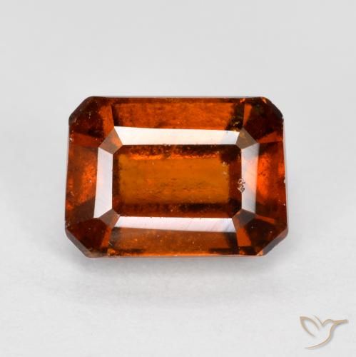 1.72ct Natural Ámbar naranja granate hessonita, corte esmeralda, VS-SI