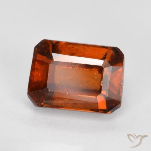 granate hessonita Ámbar naranja natural de 1.72 ct, Corte Octágono / Esmeralda, VS-SI