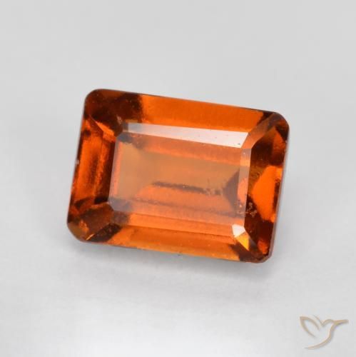 granate hessonita Naranja rojizo natural de 1.47 ct, Corte Octágono / Esmeralda, VS