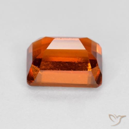 granate hessonita Naranja rojizo natural de 1.47 ct, Corte Octágono / Esmeralda, VS