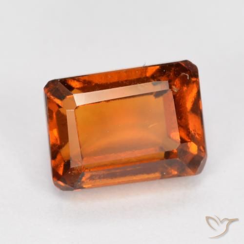granate hessonita Naranja rojizo natural de 1.62 ct, Corte Octágono / Esmeralda, VS