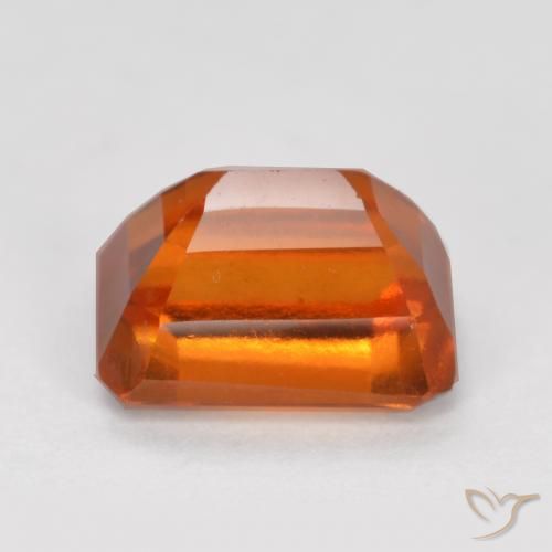 granate hessonita Ámbar naranja natural de 1.54 ct, Corte Octágono / Esmeralda, VVS-VS
