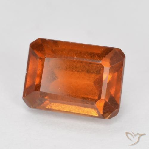 granate hessonita Naranja rojizo natural de 1.58 ct, Corte Octágono / Esmeralda, SI
