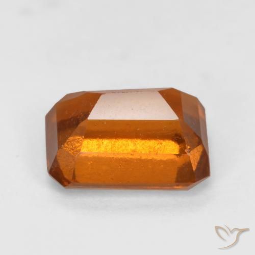 granate hessonita Naranja oscuro natural de 1.40 ct, Corte Octágono / Esmeralda, VS-SI