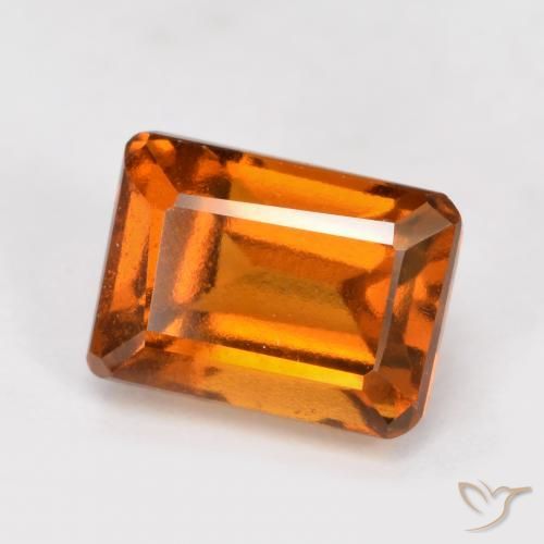 granate hessonita Naranja oscuro natural de 1.76 ct, Corte Octágono / Esmeralda, VVS-VS