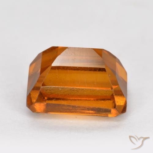 granate hessonita Naranja oscuro natural de 1.76 ct, Corte Octágono / Esmeralda, VVS-VS