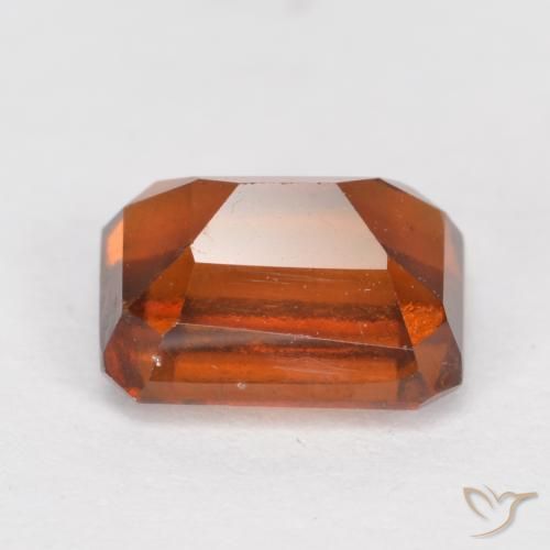 granate hessonita Naranja oscuro natural de 1.58 ct, Corte Octágono / Esmeralda, VVS-VS