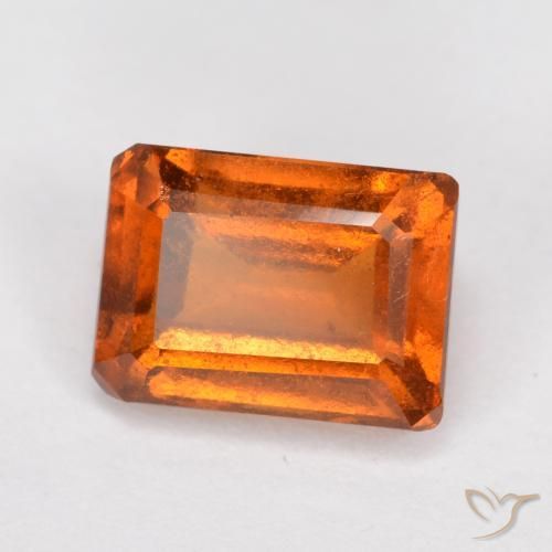 granate hessonita Naranja medio natural de 1.59 ct, Corte Octágono / Esmeralda, VS-SI