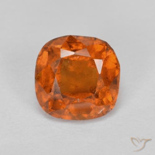 1.20ct Natural Naranja fuego granate hessonita, Forma Cojín, VS-SI
