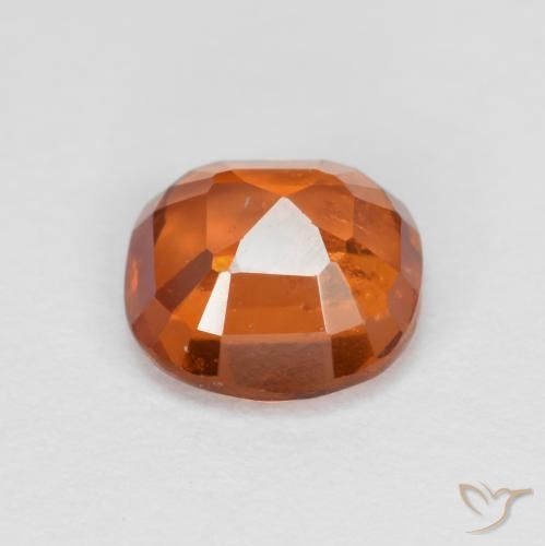 granate hessonita Naranja oscuro natural de 1.21 ct, Forma Cojín, VS-SI