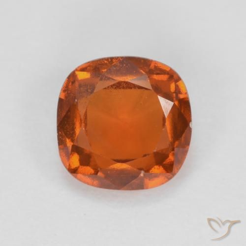 1.38ct Natural Ámbar naranja granate hessonita, Forma Cojín, VS-SI