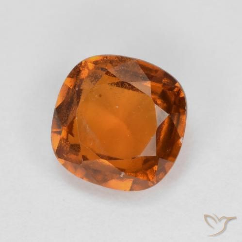 granate hessonita Ámbar naranja natural de 1.38 ct, Forma Cojín, VS-SI